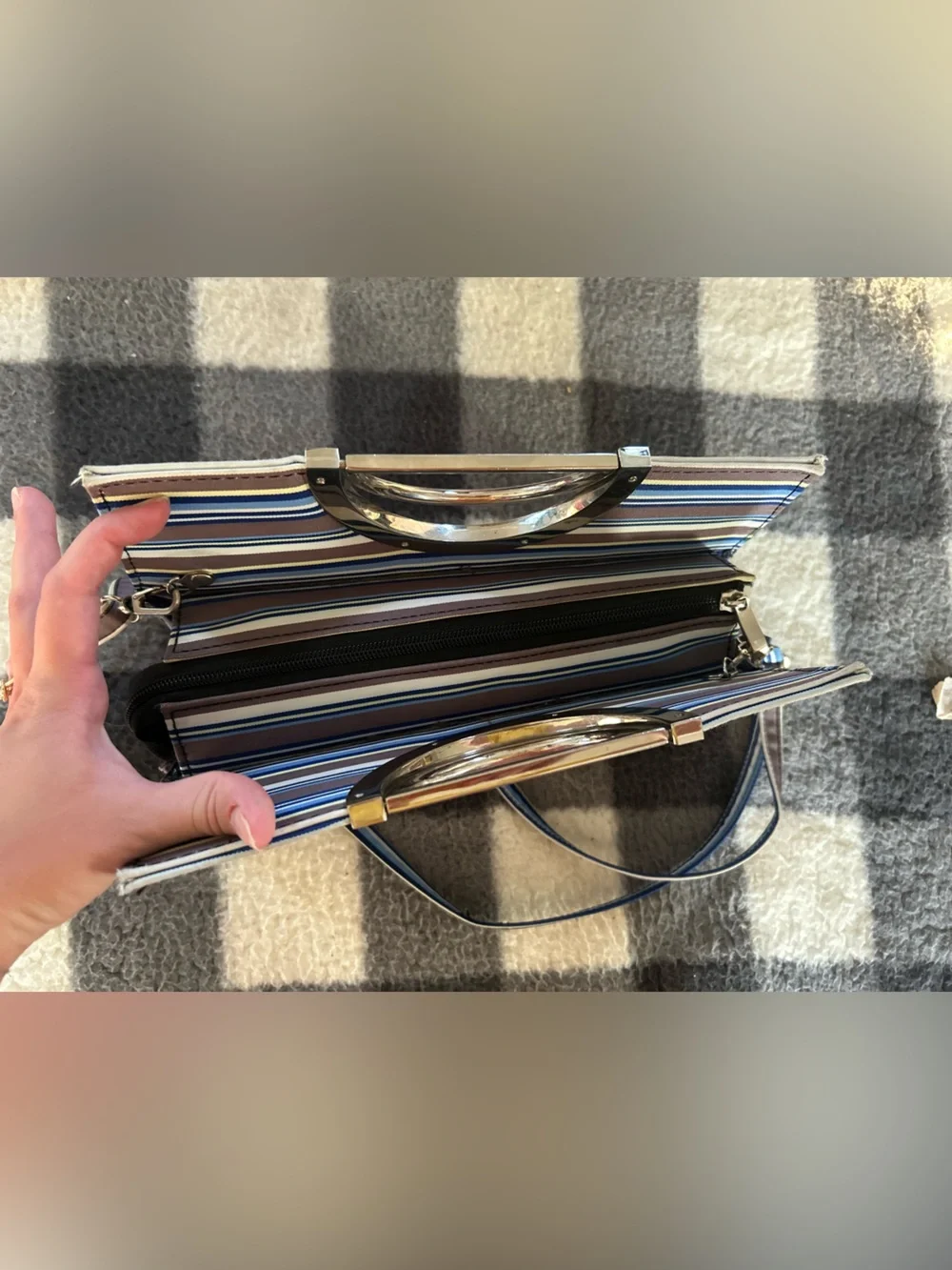 Vintage Kate Spade Multicolored Striped Handbag